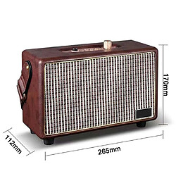 Yonis Enceinte Bluetooth Vintage Bass Puissant Portable