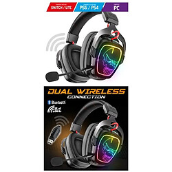 Spirit of Gamer Casque Gamer Sans fil Bluetooth RGB XPERT H1500 7.1 Virtual Surround compatible PC SWITCH-PS5 - PS4