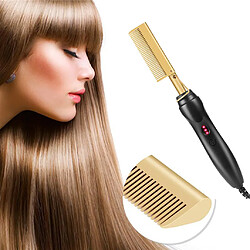 Lisseur à Cheveux Peigne Chaud Peigne à Lisser Chauffant électrique Brosse US Plug