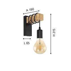 Avis Universal Applique nordique en bois et fer forgé de haute qualité moderne simple chambre chevet salon salle à manger décoration d'éclairage (noir)