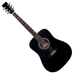 Classic Cantabile WS-10BK-LH Guitare Folk Noir Modèle Gaucher 