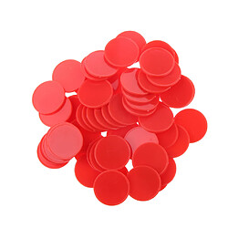 100x 25 Mm En Plastique Casino Jetons De Poker Bingo Marqueurs Jeton Jouet Cadeau Rouge jetons de casino