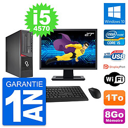 PC Fujitsu E720 DT Ecran 27" Intel i5-4570 RAM 8Go Disque 1To Windows 10 Wifi · Occasion 