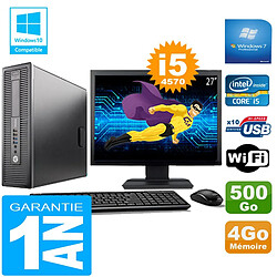 PC HP EliteDesk 800 G1 SFF Core I5-4570 4Go Disque 500 Go Wifi W7 Ecran 27" · Occasion 