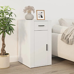 vidaXL Armoire de bureau Blanc 40x49x75 cm Bois d'ingénierie