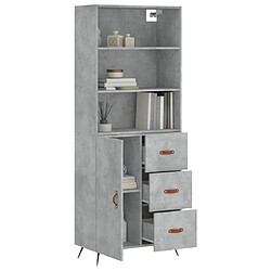 Avis Maison Chic Buffet,Meuble de Rangement,commode pour salon,Cuisine Gris béton 69,5x34x180 cm Bois d'ingénierie -MN54459