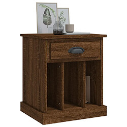 Acheter Maison Chic Table de chevet Table de Nuit Meuble de Rangement chêne marron 43x36x50 cm