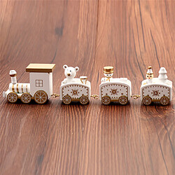 noël train train bois ornement noël jouet véhicules décoration cadeau blanc