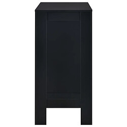 Avis vidaXL Table de bar avec étagère Noir 110x50x103 cm