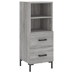 vidaXL Buffet Sonoma gris 34,5x34x90 cm Bois d'ingénierie