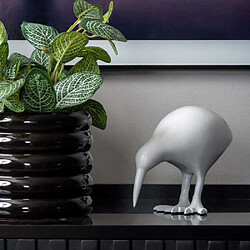 Pt' Statuette Kiwi en aluminium blanc.