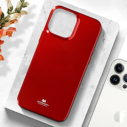 Avis Coque iPhone 13 Pro Max Silicone Gel Effet Brillant Mercury rouge métallisé