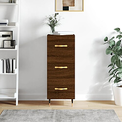 Maison Chic Buffet,Meuble de Rangement,commode pour salon,Cuisine Chêne marron 34,5x34x90 cm Bois d'ingénierie -MN76288