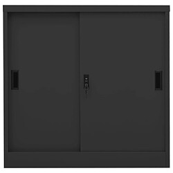 vidaXL Armoire de bureau porte coulissante Anthracite 90x40x90cm Acier