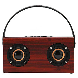 ComfortXL Enceinte bluetooth en bois stéréo portable avec appel mains libres - haut-parleur vintage pour l'extérieur avec grain de bois acajou