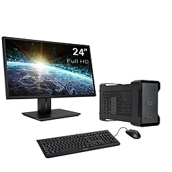 Sedatech Pack Mini-PC Bureautique Intel i7-9750H, 16Go RAM, 500Go SSD NVMe, Ecran LED 24" Full HD, Win 10