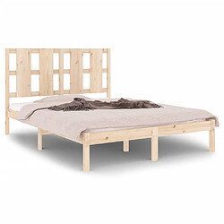 Maison Chic Lit Moderne Chambre - Cadre/structure de lit pour adulte Bois de pin massif 140x200 cm -MN46867