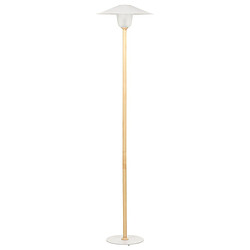 Beliani Lampadaire en bois clair et blanc MOPPY