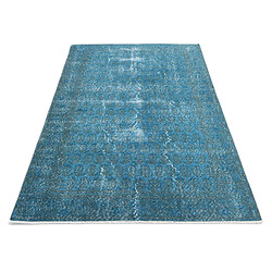 Vidal Tapis de laine 201x112 turquoise Ultra Vintage pas cher