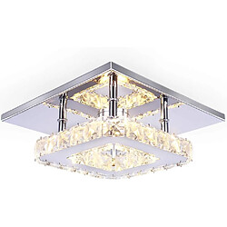 Stoex Lustre en Cristal K9 Moderne Plafonnier D'Intérieur À Led Pour Salon, Chambre À Coucher, Salle À Manger (Blanc Chaud) 