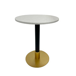 Table d'appoint DKD Home Decor Métal Blanc Marbre 50 x 50 x 61 cm 