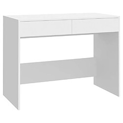 Maison Chic Bureau,Table de travail,bureau de travail pour chambre Blanc 101x50x76,5 cm Aggloméré -GKD99816