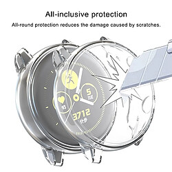 Wewoo Boîtier de montre Pour Samsung Active Watch - Housse de protection en TPU à couverture totale Transparent pas cher