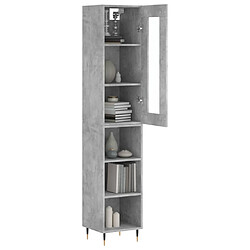 Avis Maison Chic Buffet,Meuble de Rangement,commode pour salon,Cuisine Gris béton 34,5x34x180 cm Bois d'ingénierie -MN30899