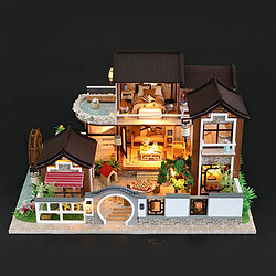 Avis Dollhouse Miniature avec des Meubles, BRICOLAGE En Bois Dollhouse Kit avec LED Lumière, 1:24 Échelle Creative Chambre Maison