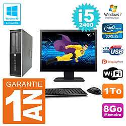 PC HP 6200 SFF Ecran 19" Intel i5-2400 RAM 8Go Disque 1To Graveur DVD Wifi W7 - Occasion