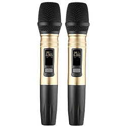 Universal 2 pcs/set de microphone sans fil UX2UHF, microphone à main, haut-parleur, récepteur USB portable UHF, amplificateur vocal DJ pour KTV. 