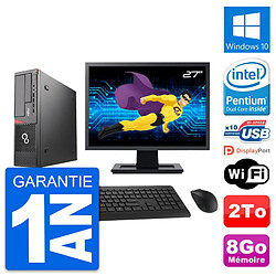 PC Fujitsu E720 DT Ecran 27" Intel G3220 RAM 8Go Disque Dur 2To Windows 10 Wifi - Occasion