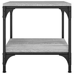 Avis vidaXL Table basse Sonoma gris 50x50x40 cm Bois d'ingénierie