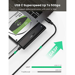 UGREEN Câble USB C 3.1 Disque Dur Adaptateur Type C vers SATA USB C pour 2,5 Pouces HDD SSD Driver jusqu'à 10 to Supporte UASP