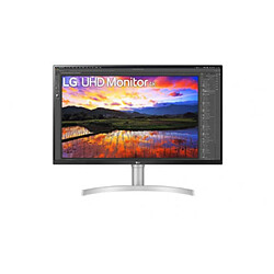 ECRAN LG 32" Aluminium/Blanc 32UN650-W.BEU 16:9 IPS 5ms UHD 4K 3840x2160 350cd/m2 60Hz 2xHDMI DP HP 2x5W FreeSync Mode DAS Black Stabilizer Inclin / Ajust Haut 