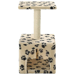 Acheter Arbre à chat avec griffoirs,niche pour chat en sisal 55 cm Beige Motif de pattes -MN26575