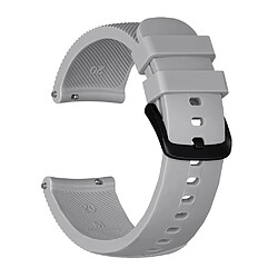 Wewoo Bracelet pour montre connectée Dragonne en Silicone Texture Crazy Horse Huami Amazfit Bip Lite Version 20mm Gris 