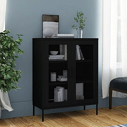 vidaXL Armoire de rangement Noir 80x35x101,5 cm Acier