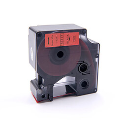 vhbw cassette à bande cartouche 24mm noir sur rouge pour imprimante d´étiquette Dymo LabelManager 300, 400, 450, 450D, 500, 500TS remplace D1, 53717. 