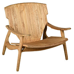 Aubry Gaspard Fauteuil design en teck naturel Brazil. Fauteuil design en teck naturel Brazil