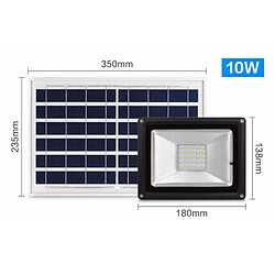 Acheter Wewoo LED Avec panneau solaire 10W 30 IP65 imperméabilisent la lumière d'inondation intelligente avec le et la télécommande