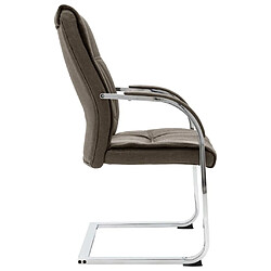 Avis Maison Chic Chaise Gaming | Chaise de bureau Ergonomique Fauteuil cantilever Taupe Tissu -GKD65897