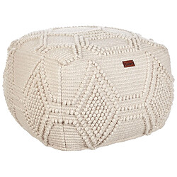 Beliani Pouf 60 x 60 x 40 cm beige CHOIM