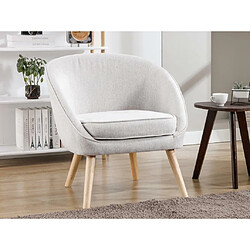 Vente-Unique Fauteuil en tissu gris clair LINDALE pas cher