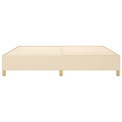 Sommier à lattes,Cadre à lattes de lit pour Adulte Crème 200x200 cm Tissu -MN80276 pas cher