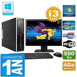 PC HP Compaq 8300 SFF Core I3-3220 Ram 4Go Disque 500 Go Wifi W7 Ecran 27" · Occasion 