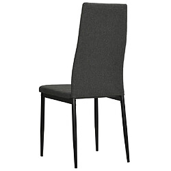 Acheter vidaXL Chaises à manger lot de 2 gris foncé tissu