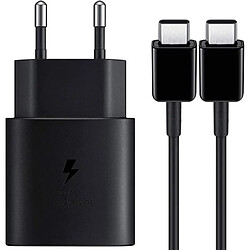 Chargeur Rapide 25W Samsung Chargeur Secteur Usb-C Et Câble Usb C De 1M Pd3.0 & Pps Prise Mural Type C Alimentation Adaptateu[u411]