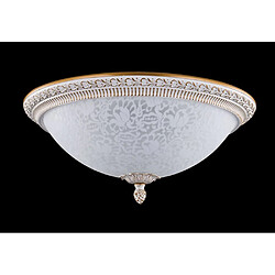 Acheter MAYTONI Plafonnier Flush Bowl Blanc avec Or, 3 Lumières, E27