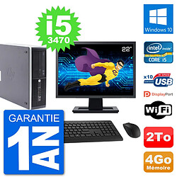 PC HP Compaq Pro 6300 SFF Ecran 22" i5-3470 RAM 4Go Disque 2To Windows 10 Wifi · Occasion 